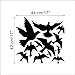 PIVBY Window Alert Bird Stickers - Protection Against Bird collisions, Black (Pack of 12 Decals)