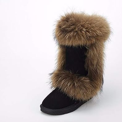 tall boots with fur