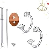 MODRSA 20g Horseshoe Nose Ring Hoop 20 gauge Double Gem Horse Shoe Nose Rings for Women Surgical Steel Half Hoop C U Shape Small Thin Tragus Earring Helix Piercing Jewelry Septum Rings 20g 7mm 2pcs