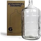 Northern Brewer - Fermenter's Favorites 6 Gallons Glass Carboy Fermenter For Fermentation Of Homebrew Beer Brewing, Wine Making, Mead And Hard Cider