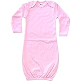 Laughing Giraffe Baby Infant Blank Long Sleeve Sleeper Gown with Mitten Cuffs