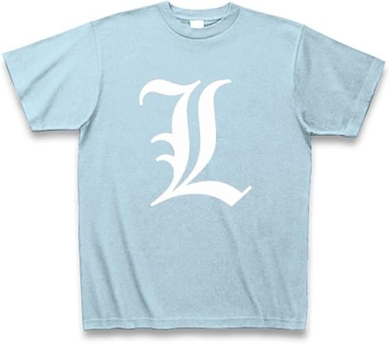 Amazon クラブティー Clubt デスノート風 L 白文字 Tシャツ Pure Color Print ライトブルー L ライトブルー オリジナルプリント 通販
