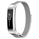 Fitbit Alta Band,Xnucol Magnetic Closure Clasp Mesh Band Milanese Loop Style Stainless Steel Bracelet Strap for Fitbit Alta