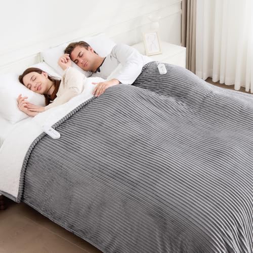 Heated Blanket Queen Size Dual Control Electric Blanket, 84"x90"