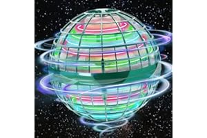 RCIRTH 2024 Flying Orb Ball Toys - Drone Flying Ball Galaxy Ball 360° Rotating Built-in RGB Light Magic Hover Ball,Flying Spinner Flying Space Orb Toy for Kids Adults, Boomerang Ball for Kids (Green)