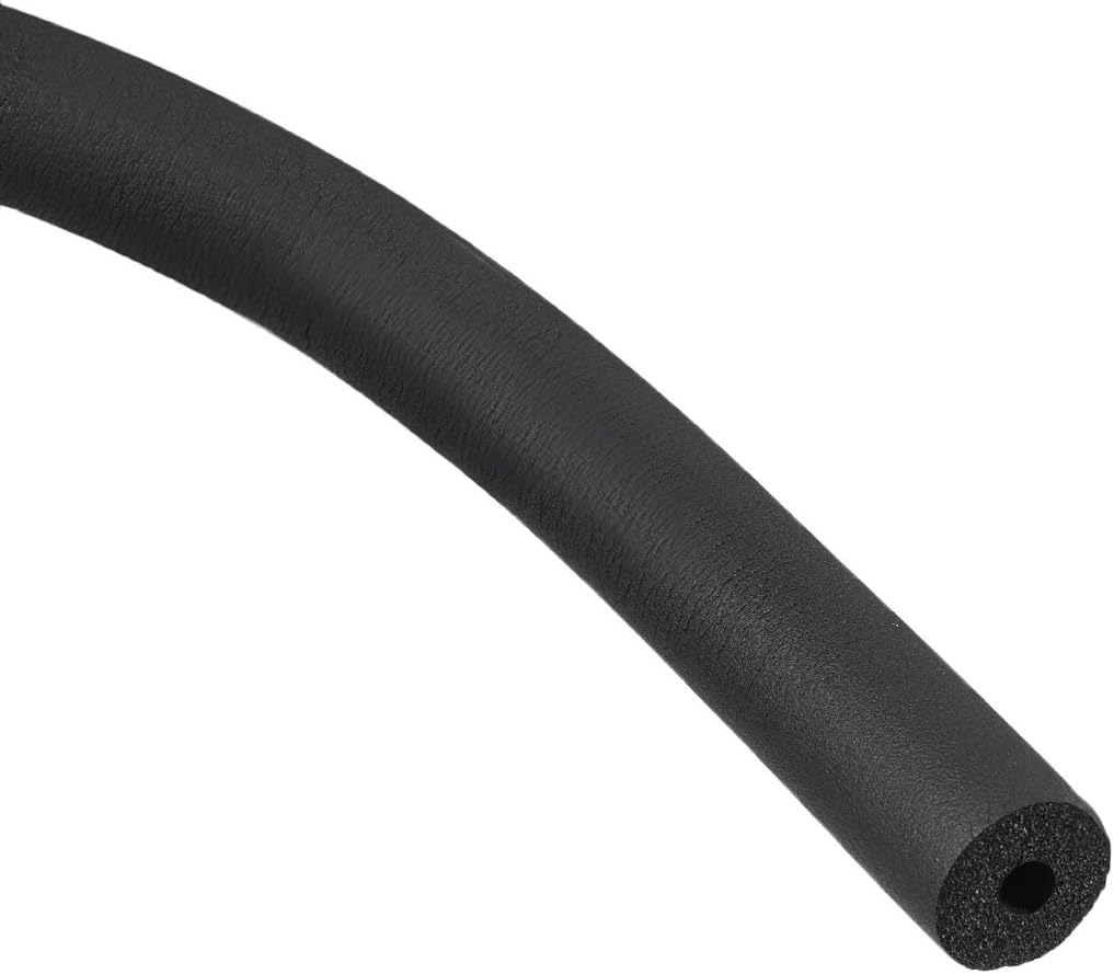 Sourcingmap Foam Hose 2/8" x 3/8" Air Conditioner Heat Insulation Pipe Black 6 Foot Length, 1/4"
