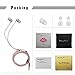 KingYou in-Ear Headphones Stereo Rose Gold Wired Earbuds Dynamic Crystal Clear Sound Noise-Isolating Earphones with Microphones for iPhone Android MP3 Player ¡­