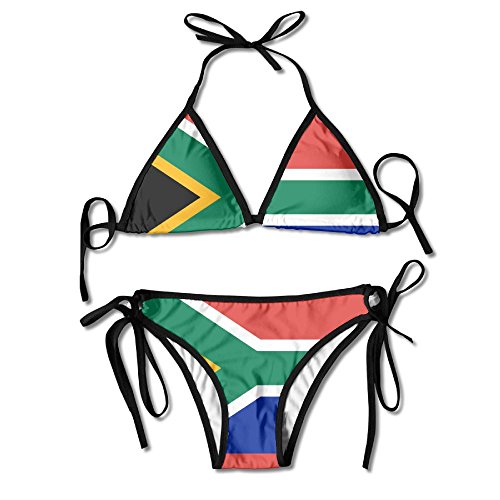 Womens Bikini Set South African Flag Adjustable Bathing Suits