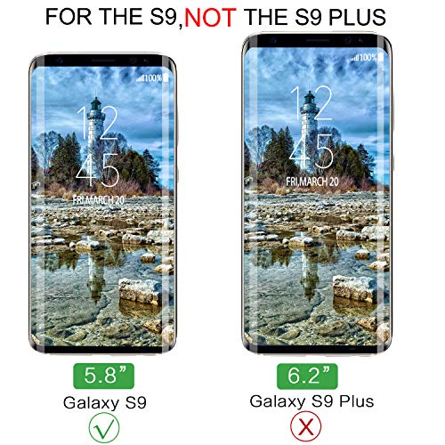 Galaxy S9 Screen Protector Glass,ELYAN Full Coverage Tempered Glass[3D Curved] [Anti-Scratch] [Anti-Bubble][High Definition] Tempered Glass Screen Protector Compatible Samsung Galaxy S9(5.8") - Thumbnail 2