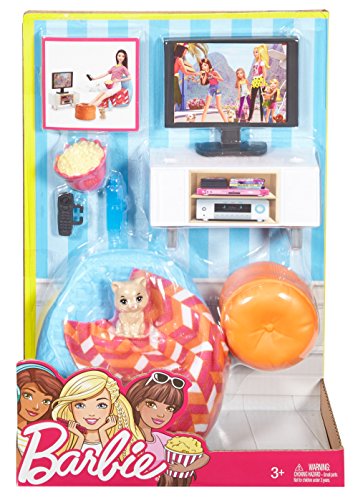 4 Barbie+Movie+Night+Accessories+Playset