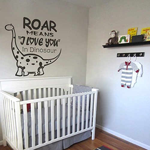 MairGwall Roar means I love you in Dinosaur - Kids Wall Decal Mural - Vinyl Wall Art Sticker kids Decal (X-Large)