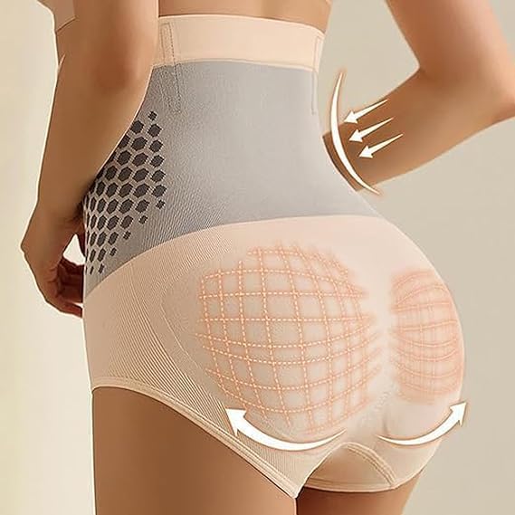 Natwo Pauraju Moringa 4-in-1 Micro-Particle Sculpting Fat-Burn Shorts,High Waisted Shapewear Tummy Control,Fat Burning Pants,Fat Burning Sculpting Shorts,Thermogenic Sculptings Short-s (Nude,XL)