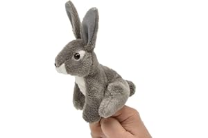 Unipak 1199JR Jack Rabbit Plush Finger Puppet, 3.5-inch Height