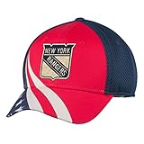 NHL New York Rangers Men's Patriotic Mesh-Back Structured Adjustable Cap, One Size, Red/Navy