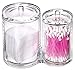 Bloss Premium Quality Cotton Swab Holder Clear Acrylic Cotton Ball Container Q-tip Storage Apothecary Jar Birthday Present for Girl