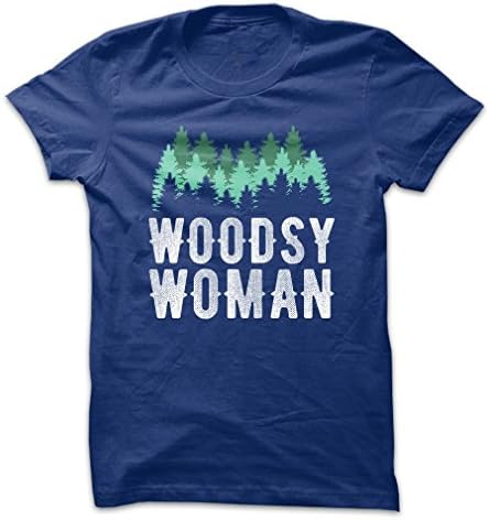 Mad Over Shirts Woodsy Woman Men's Small N Blue T Shirt