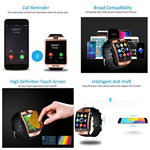 image for Luckymore Bluetooth Smart Watch Touchscreen with Camera,Unlocked Watch