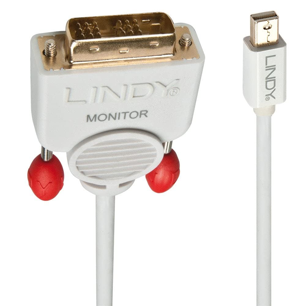 LINDY 3m Mini DisplayPort to DVI Cable, White