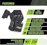 AWP Angled Drill Holster Heavy-Duty Polyester Belt Clip Black Fits Most Drills view 2