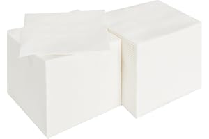 JEBBLAS Cocktail Napkins Disposable Beverage Bar Napkins Black Linen-Like Square Napkins Party or Wedding 20 x20cm (100 Count