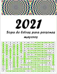 Sopa de letras para personas mayores: Letra grande para mayores o con problemas de visión-,anteojos médicos