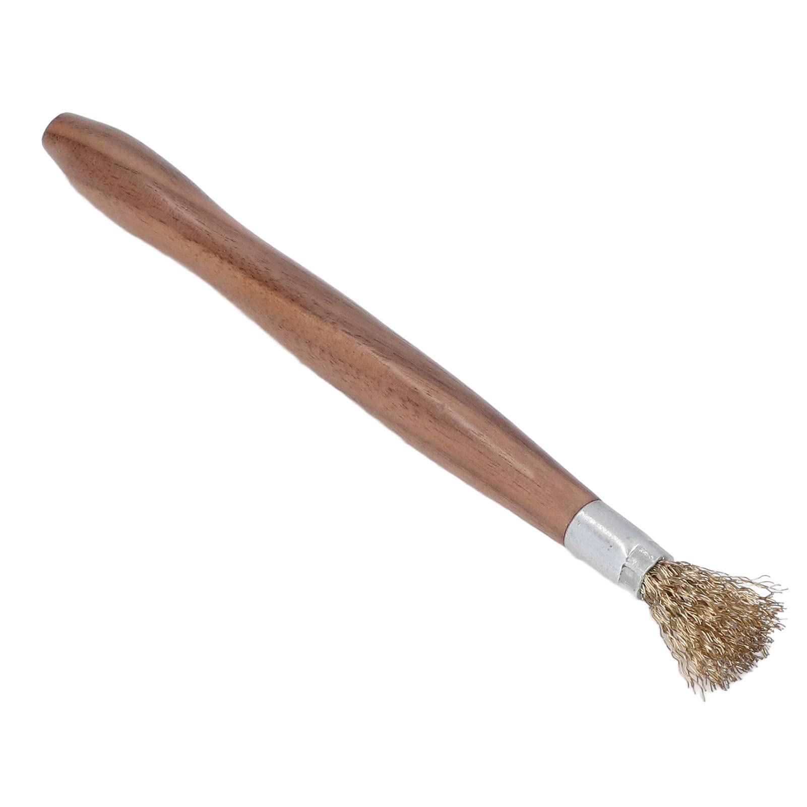 JUMZ Bonsai Steel Brush, Bonsai Cleaning Brush Rust Proof Ergonomic Design Wood Handle for Garden for Lawn