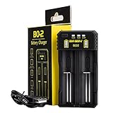 18650 Lithium Rechargeable Battery Charger, Speedy Smart Charger for IMR Li-ion Rechargeable Batteries 10440 14500 14650 16340 16650 17650 17670 18350 18490 18500