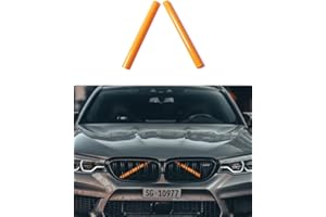 BETTERHUMZ Grille Insert Trims for BMW F20 F21 F30 F32 F34 F36 3 4 Series M Sport Style M-Performance Grill Strips Accessories (Orange)