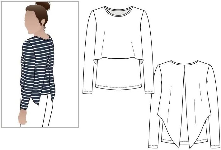 Style Arc Sewing Pattern - Kylie Knit Top (Sizes 18-30)
