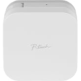 Brother P-Touch Cube Color Smartphone Label Maker, Bluetooth Wireless Technology, Multiple Templates Available for Apple &amp; Android Compatible &ndash; White