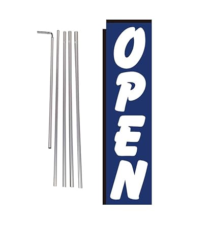 Amazon Com Open Blue White Advertising Rectangle Feather