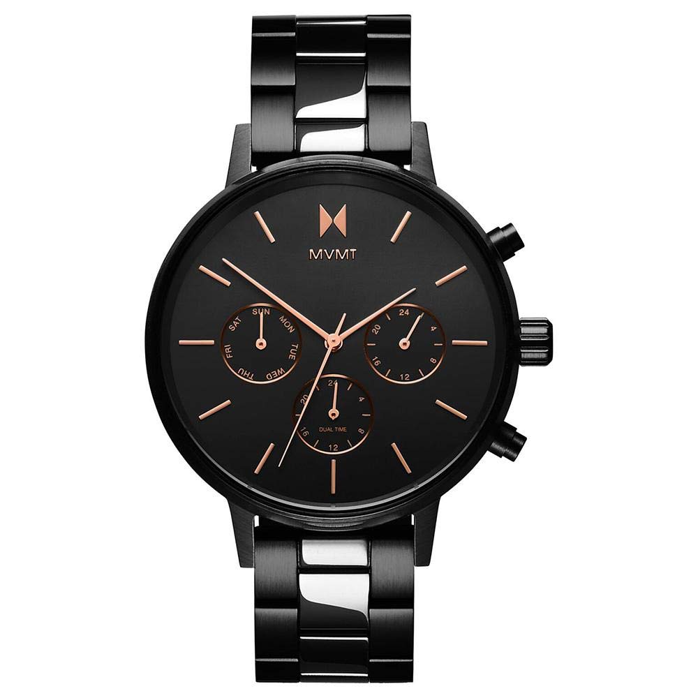 MVMT Analogue Multifunction Quartz Watch for Women NOVA Collection with Ceramic, Stainless Steel or Leather Bracelet