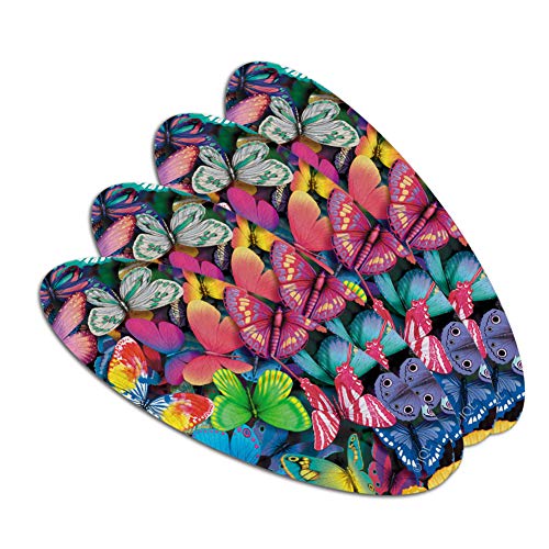 Butterfly Butterflies Rainbow Magic Double-Sided Oval Nail File Emery Board Set 4 Pack