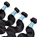 BLY Hair 8A Brazilian Virgin Hair Body Wave 4 Bundles Weave 100% Unprocessed Human Hair Wavy Extensions Weft Natural Black(16 18 20 22)