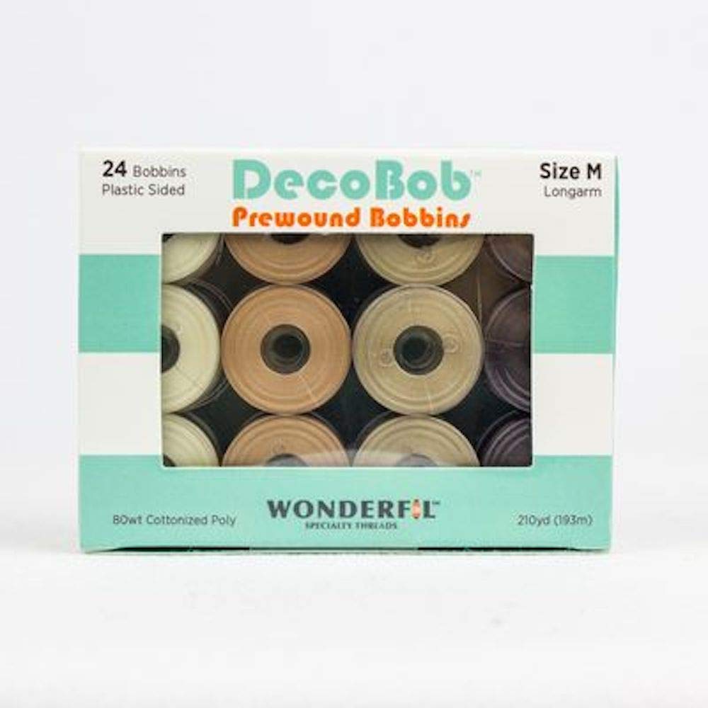 Photo 1 of Wonderful Speciality Threads DecoBob Prewound Bobbins, Size M Longarm (Neutral)