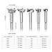 Xilko 5Pcs 15-35mm Tungsten Steel Woodworking Forstner Drill Bits Set Carbide Wood Drilling Rotary Boring Hole Round Shank Cutting Tools