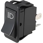 eMagTech 2 Pin 12V 16A Rocker Headlight Switch Panel Mount Compatible with John Deere Z235 Z255 Z510A Z520A Z645 Z655 Z810A