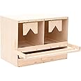 vidaXL Solid Pine Wood Chicken Laying Nest 3 Compartments Box Multi Sizes