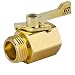 HQMPC Super Heavy Duty 3/4" Brass Shut Off Valve Garden Hose Shut Off Valve Garden Hose Connector primary