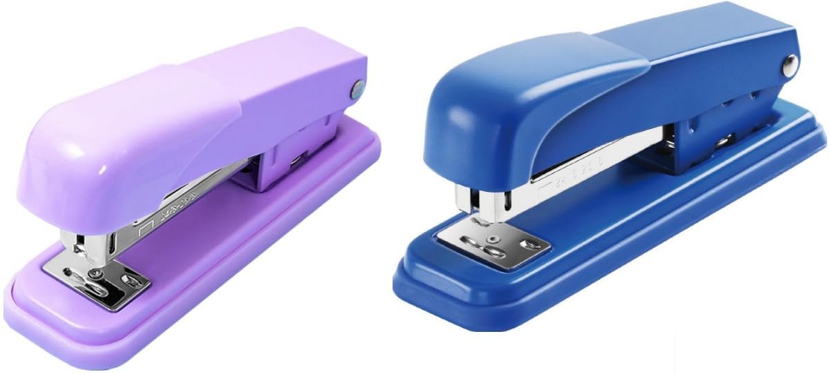 Photo 1 of 1Pc Blue Basics Stapler,Desktop Stapler,Office Stapler,25 Sheet Capacity,Use Safety Convenient to Carry,Desktop Staplers,Office Products,Manual Staplers