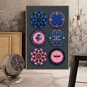 Floating Framed Canvas Wall Art for Living Room, Bedroom Plates Canvas Prints for Home Decoration Ready to Hang - 16x24 inches