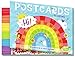 Peaceable Kingdom 12 Postcard Booklet for kids – Rainbow Theme - 3 each of 4 designs – Send love with rainbow, peace & love postcard styles for boys & girls – Great for summer camp