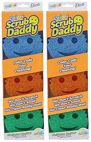 Scrub Daddy Color Sponge, Economy 2 Pack ( 6 Count Total ) Scrub Daddy Color Sponge, Economy 2 Pack ( 6 Count Total )