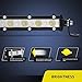 Nilight 2PCS 7Inch 18W Ultra-Slim Single Row Flood LED Light Bar 1530LM Fog Driving Work Light with 16AWG Wiring Harness Kit-2 Lead