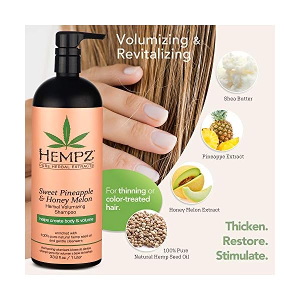 Hempz Sweet Pineapple and Honey Melon Herbal Volumizing Shampoo Unisex