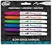 Board Dudes DDN73 SRX Medium Point Dry Erase Markers, Assorted Colors, 6 Count