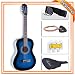 LAGRIMA 38 inch Beginner Acoustic Guitar Starter Kit Kids Adult with Guitar Case, Strap, Tuner & Pick Steel Strings (Blue)