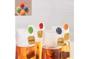 BITERPLAZA 8pcs Silicone Tea Bag Holders for Cup and Mug, Tea Bag Buddy to Prevent Slipping, Multiple use for Assorted Cup Colors