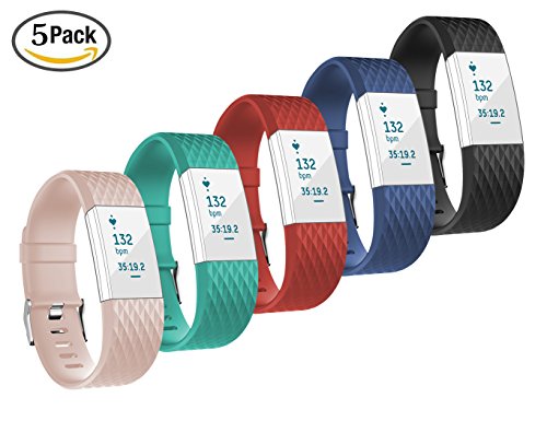 For Fitbit Charge 2 Bands, TreasureMax Replacement Band with Metal Clasp for Fitbit Charge 2 Band / Charge 2 Fitbit / Fitbit 2 / Charge 2 Bands / Fitbit Charge 2, No Tracker