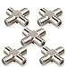 Besmelody 3-Way F-Type Coax Cable Splitter Combiner, Female to 3 Female for Video VCR Antenna TV Cable Satellite 5-Pack